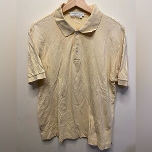 Salvatore Ferragamo Vintage Pale Yellow Polo Shirt - Medium 1980s
